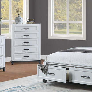 Bedroom Set, Bed With Drawers And Upholstered Headboard LED Lighting