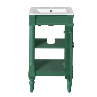 Bathroom Vanity With Sink, Storage Cabinet With Door, Drop In Sink, Compact Freestanding Design