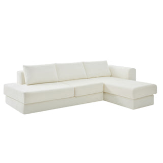 L-Shaped Modular Sofa With Double Layer Cushion
