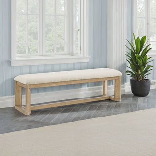 Upholstered Dining Bench - Brown