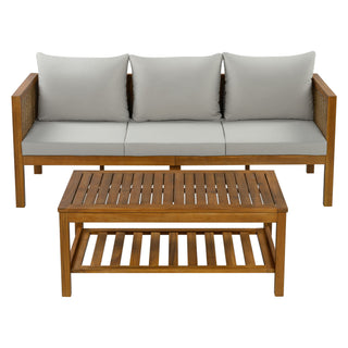Patio Set Outdoor With Coffee Table And Cushions