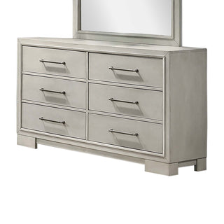 Dresser With Square Legs And Sleek Handles - Antique White