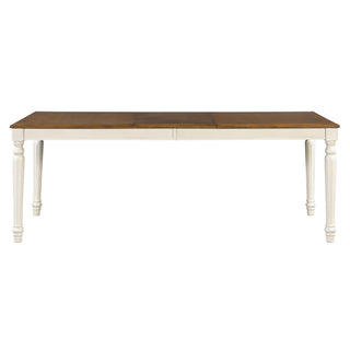 Rectangular Dining Table With Framed Top And Turned Legs - Natural
