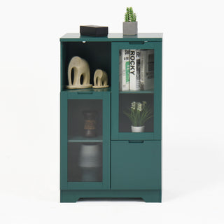 Modern Cabinet With Glass Doors And Drawer