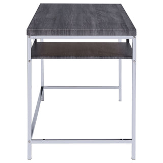 Rectangular Writing Desk, Compact Size For Home Office - Gray