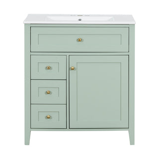 Bathroom Vanity With Sink, 3 Drawers And Adjustable Shelf, Freestanding Storage Unit