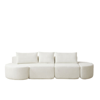 V - Shaped Modular Sofa Set With 3 Pillow