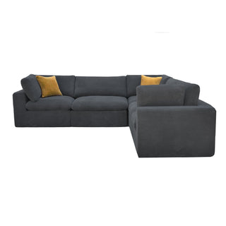 Modular Sectional & Toss Pillows - Dark Gray