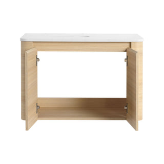 Wall Mounted Bathroom Vanity With Soft Close Door, Excluding Sink