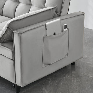 Sofa Bed With Pockets, 3 In 1 Convertible For Living Room