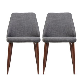 Modern Dining Chair With Iron Legs And Wood Finish