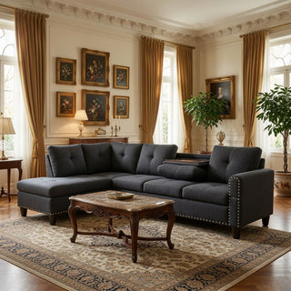 L - Shaped Sectional Sofa With Movable Left Chaise