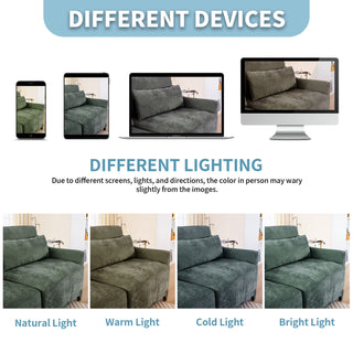 Stylish Sofa With Ottoman And Lumbar Pillows, Ergonomic Design