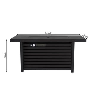Outdoor Fire Pit Table & Lid - Black