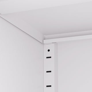 Tall Metal Kitchen Pantry Cabinet With Adjustable Shelves And Silent Magnetic Doors - White