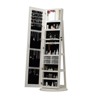Swivel Jewelry Cabinet With Full Length Mirror