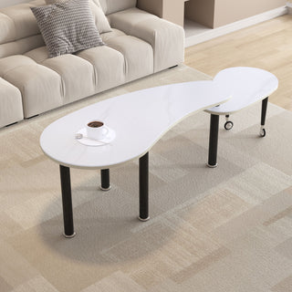 Rotatable Cocktail Table With Solid Legs, 360 Degree Rotating