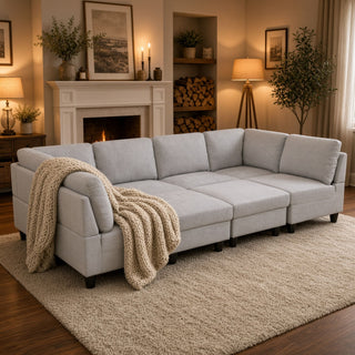 8 Piece Modular U - Shape Sectional Sofa