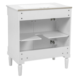 Bathroom Vanity Cabinet With Sink, Soft Close Doors, Storage Cabinet