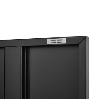 Modern Storage Cabinet With Adjustable Shelves, Magnetic Door Stopper
