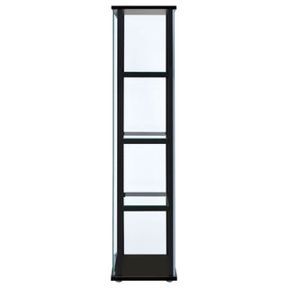 Serena - 4 Shelf Curio Cabinet - Black