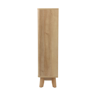 Entryway Shoe Cabinet With Flip Down Storage, Ultra Thin Freestanding Design For Home Use - Oak