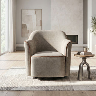 360° Swivel Accent Chair With Flared Arms