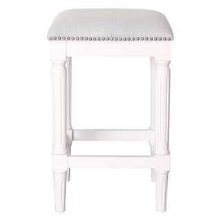 Square Stool With Upholstered Seat