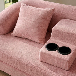2 In 1 Convertible Sleeper Sofa Bed With Cup Holders