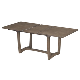 Rectangular Extendable Dining Table Set With 6 Upholstered Chairs