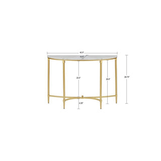 Bordeaux - Console Table - White / Gold