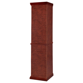 Jacob - 6 Shelf Curio Display Cabinet - Red / Brown