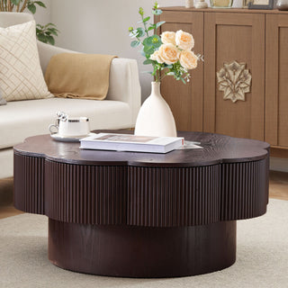 Modern Plum Blossom Shaped Coffee Table With Storage