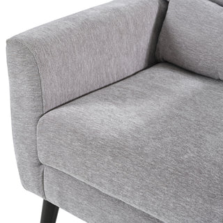 Modern Accent Chair, Arm Chairs For Living Room, Upholstered Mordern Armchair, Comfy Soft Padded Lounge Chair In Small Space, Bedroom, With Pillow, Solid Wood Leg