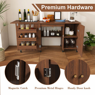 Foldable Sewing Table With Locking Casters
