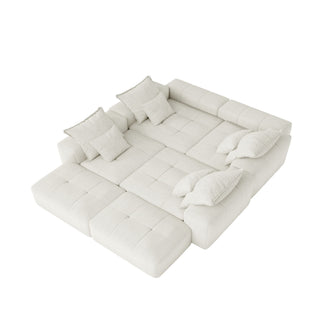 Modern Oversized Diy Combination Modular Sectional Sofa With Pillows