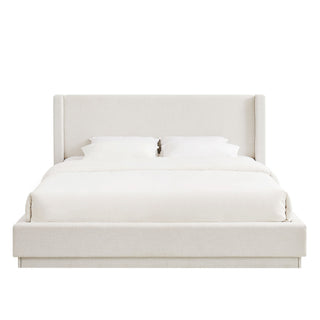 Noir - Upholstered Platform Bed With Wingback Headboard