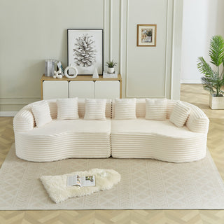 Sectional Sofa, Oversized 4 Seater With Deep Seat Design