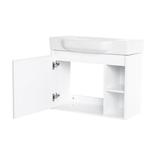 Wall Mounted Bathroom Vanity With Sink & Soft Close Door