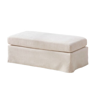 Wide Modern Upholstered Ottoman Foot Stool