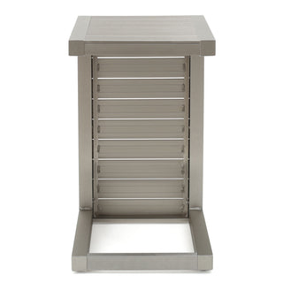 Aluminum Outdoor C - Shaped Side Table For Patio
