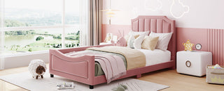 Upholstered Daybed With Classic Stripe Shaped Headboard