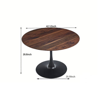 Mid-Century Tulip Dining Table With Round Top