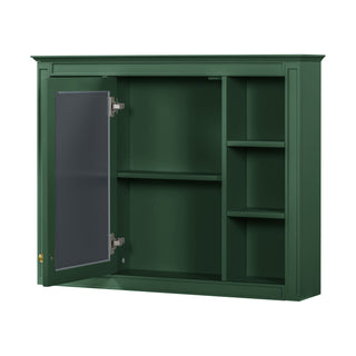 Bathroom Vanity With Mirror Cabinet, Single Sink With 2 Soft Closing Doors And 4 Drawers