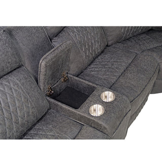 Power Motion Reclining Sectional Set With Console
