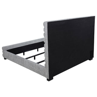 Fandango - Eastern Bed With Rolled Tufting - Gray