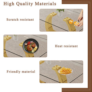 Dining Table For Living Spaces - Gold / Transparent