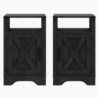 Farmhouse Nightstand, Charging Station & Storage