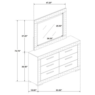 Pierce - 6 Drawer Dresser And Mirror
