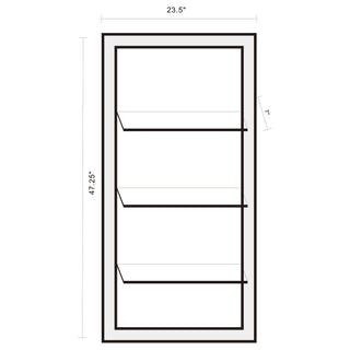Cardinal - 3 Shelf Wall Mirror - Silver